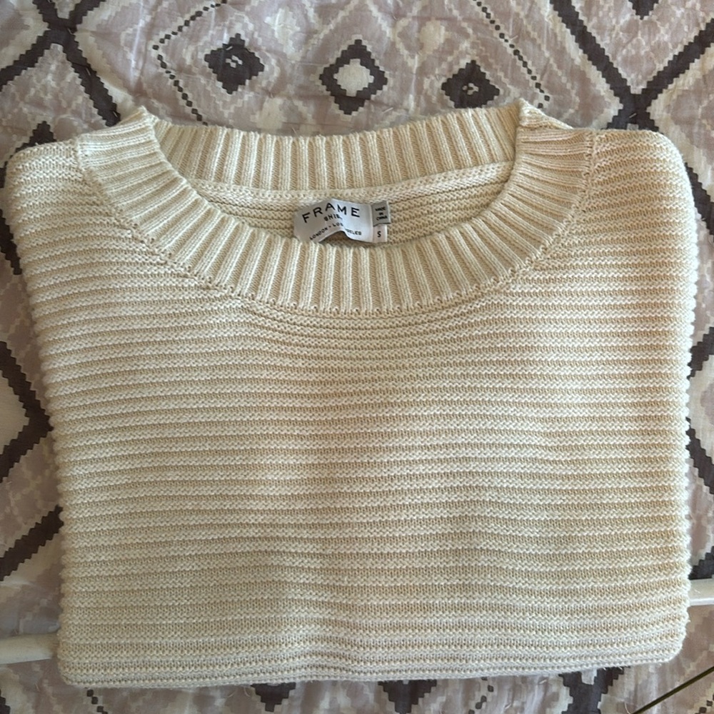White frame sweater